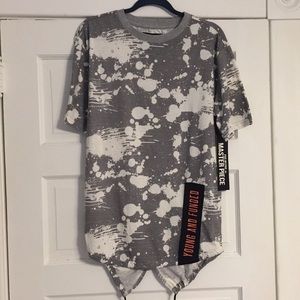Five.By.Five NWT Grey/White Paint Splatter Tee - M
